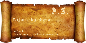 Majerszky Bence névjegykártya
